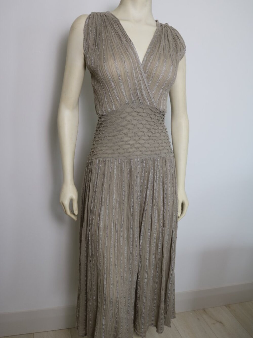 100% Cotton Taupe Boho Sexy Grecian/Roman Inspired Summer Maxi Dress